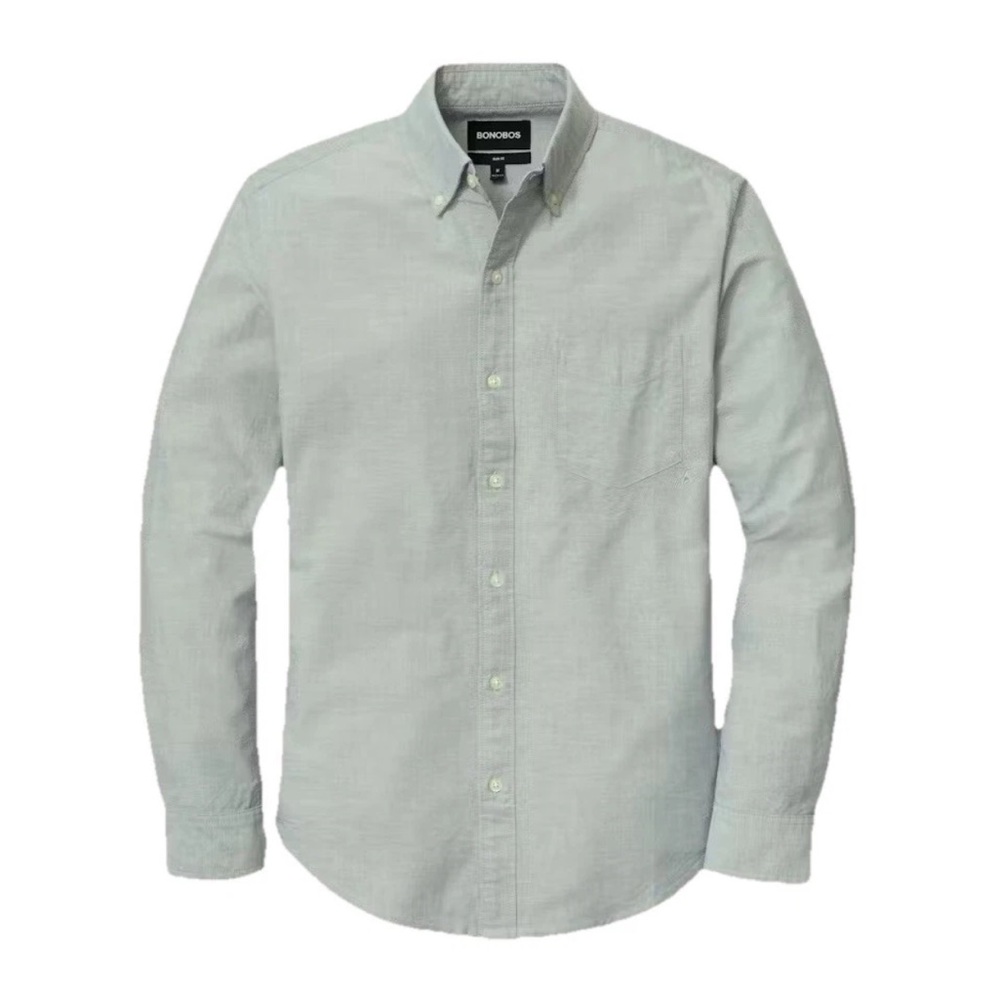 Bonobos Mens Stretch Oxford Slim Fit Cotton Long Sleeve Shirt, Small 15x32, NWT